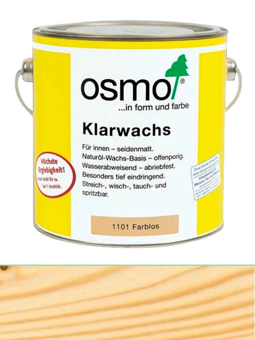 Олія для твердих порід Osmo Klarwachs 0,75 L Безбарвне 1101 (4006850100019)