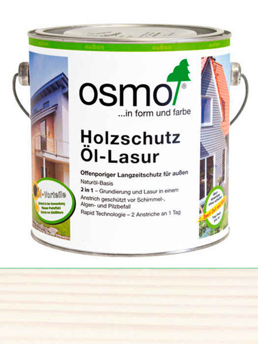 Защитное масло-лазурь Osmo Holzschutz-Lasur 25 L Белое (не для террас) 900 (4006850101795)