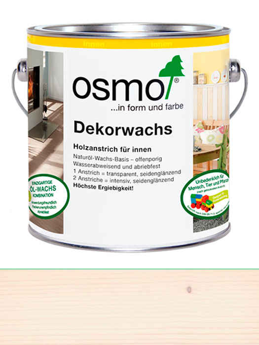 Кольорова прозора олія Osmo Dekorwachs Transparent 25 L Білий 3111 (4006850102068)