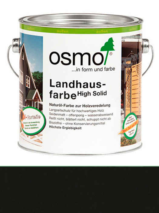 Захисна кольорова не прозора олія Osmo Landhausfarbe 25 L Сіро-чорна 2703 (4006850102259)