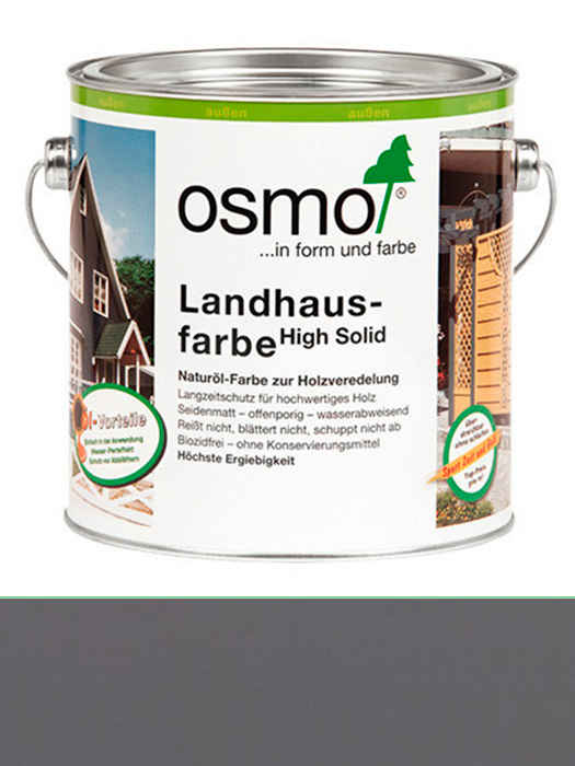 Захисна кольорова не прозора олія Osmo Landhausfarbe 25 L Сіра 2704 (4006850102266)