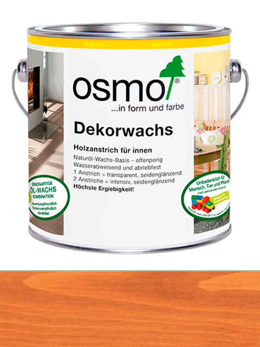 Кольорова прозора олія Osmo Dekorwachs Transparent 2,5 L Вишня 3137 (4006850102860)