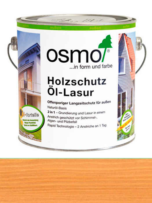 Захисна олія-лазур Osmo Holzschutz-Lasur 2,5 L Модрина 702 (4006850110971)