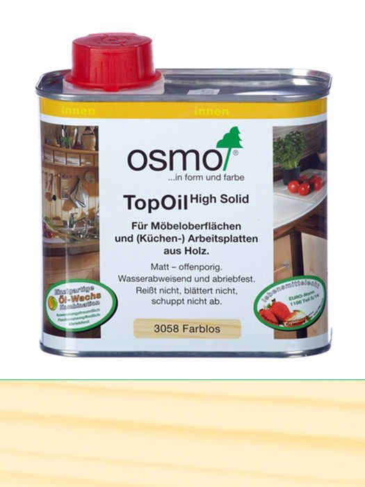 Масло с твердым воском для мебели и столешниц Osmo TopOil 0,125 L Матовое 3058