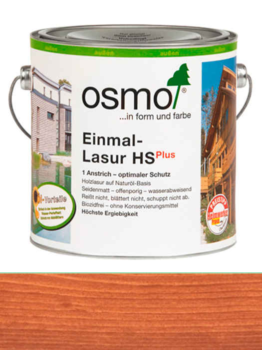 Одношарова лазур Osmo Einmal-Lasur HS plus 2,5 L Махагон 9232 (4006850311705)