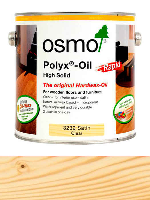Масло с быстрым высыханием Osmo Hartwachs-Ol Rapid 25 L Шелковисто-матовое 3232 (4006850326327)