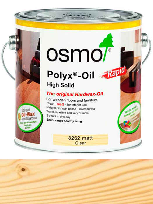 Олія з швидким висиханням Osmo Hartwachs-Ol Rapid 0,75 L Безбарвне матове 3262 (4006850365265)