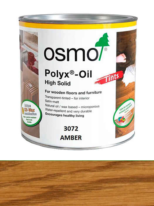 Кольорова олія з твердим воском Osmo Hartwachs-Ol Farbig 0,75 L Бурштин 3072 (4006850434848)