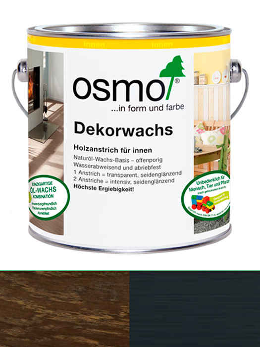 Універсальна кольорова олія Osmo Dekorwachs Intensive Töne 2,5 L Чорне 3169 (4006850475599)
