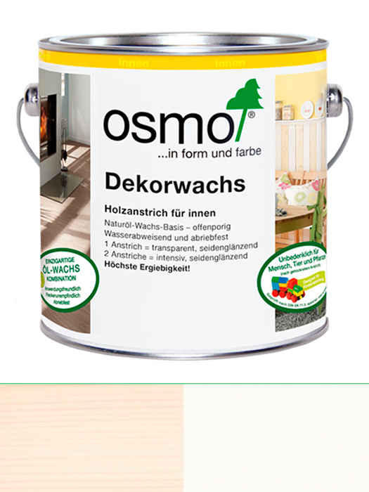 Універсальна кольорова олія Osmo Dekorwachs Intensive Töne 0,75 L Сніг 3188 (4006850475971)