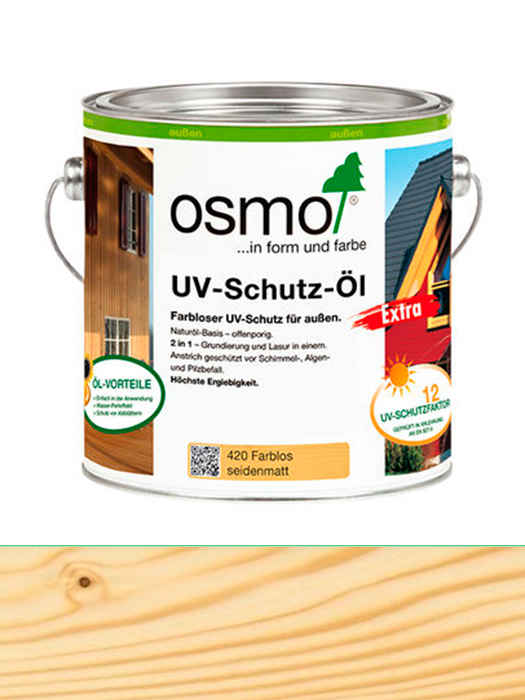 Захисна олія з УФ-фільтром Osmo UV-Schutz-Ol 2,5 L Безбарвне 420 (4006850477814)
