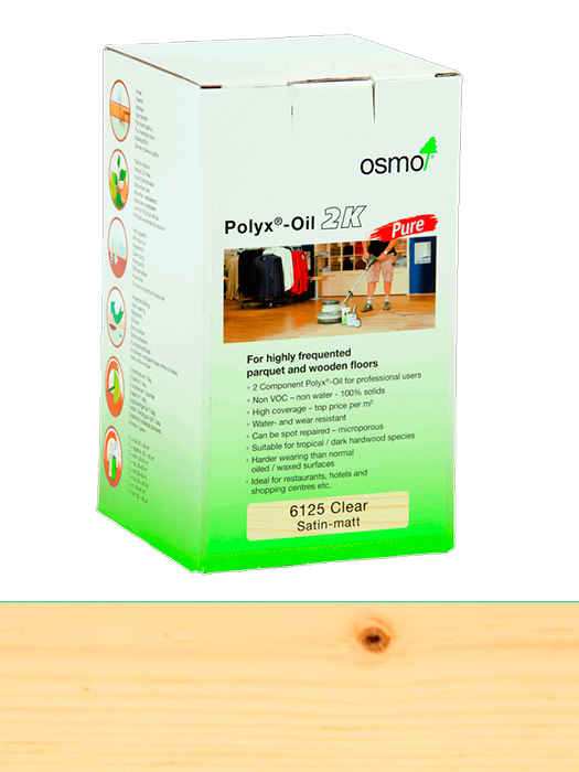 Двухкомпонентное масло с твердым воском Osmo HARTWACHS-ÖL 2K PURE 1 L Шелковисто-матовый 6125 (4006850528394)