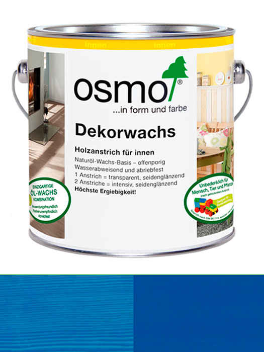 Універсальна кольорова олія Osmo Dekorwachs Intensive Töne 0,375 L Синє 3125 (4006850759217)