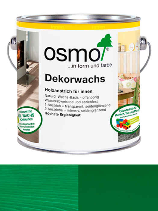 Універсальна кольорова олія Osmo Dekorwachs Intensive Töne 0,125 L Зелене 3131 (4006850759248)
