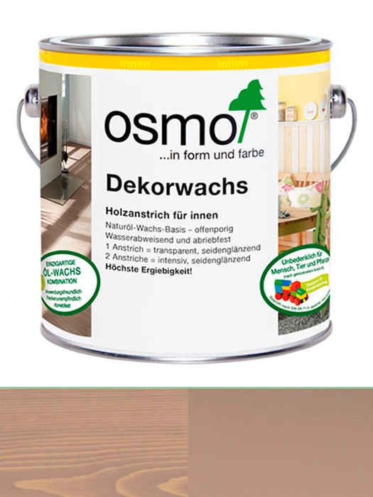 Універсальна кольорова олія Osmo Dekorwachs Intensive Töne 0,375 L Сіро-бежеве 3132 (4006850759293)