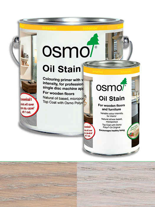 Кольорова олія Osmo OL-BEIZE (Морилка для дерева) 2,5 L Світло-сірий 3518 (4006850761111)