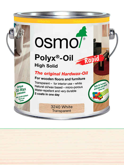 Олія з швидким висиханням Osmo Hartwachs-Ol Rapid 25 L Біле прозоре 3240 (4006850761388)