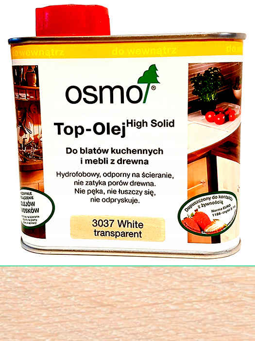 Олія з твердим воском для меблів і стільниць Osmo TopOil 0,5 L Біле 3037