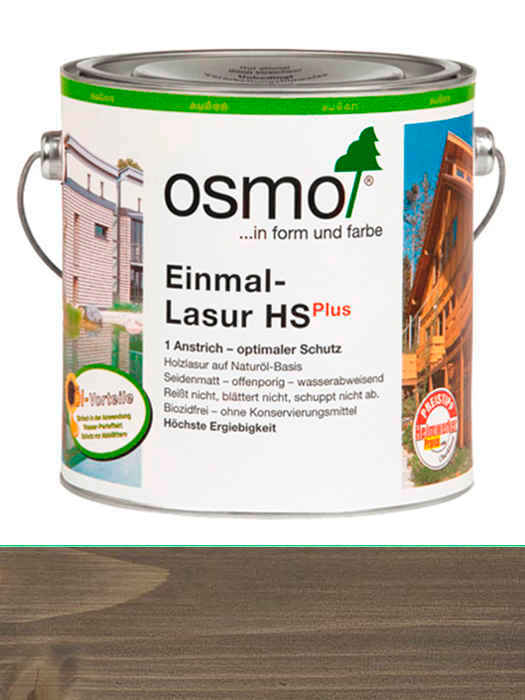 Одношарова лазур Osmo Einmal-Lasur HS plus 0,125 L Сірий кварц 9207