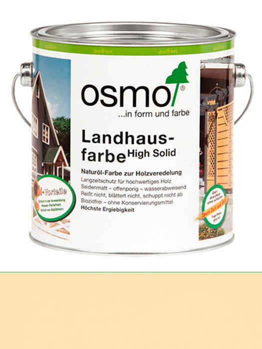 Захисна кольорова не прозора олія Osmo Landhausfarbe 0,125 L Слонова кістка 2204