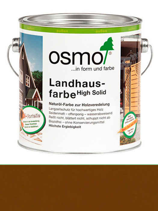 Захисна кольорова не прозора олія Osmo Landhausfarbe 0,125 L Коричнева 2606