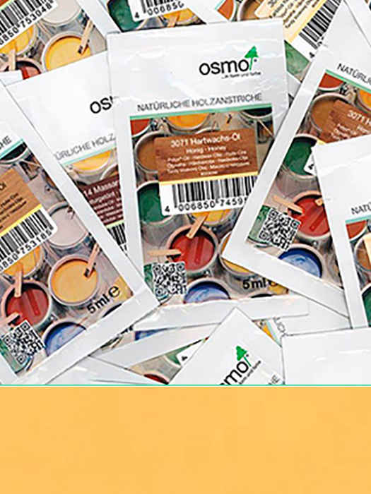Захисна кольорова непрозора олія Osmo Landhausfarbe 5 ml Яскраво-жовта 2205 (4006850751655)